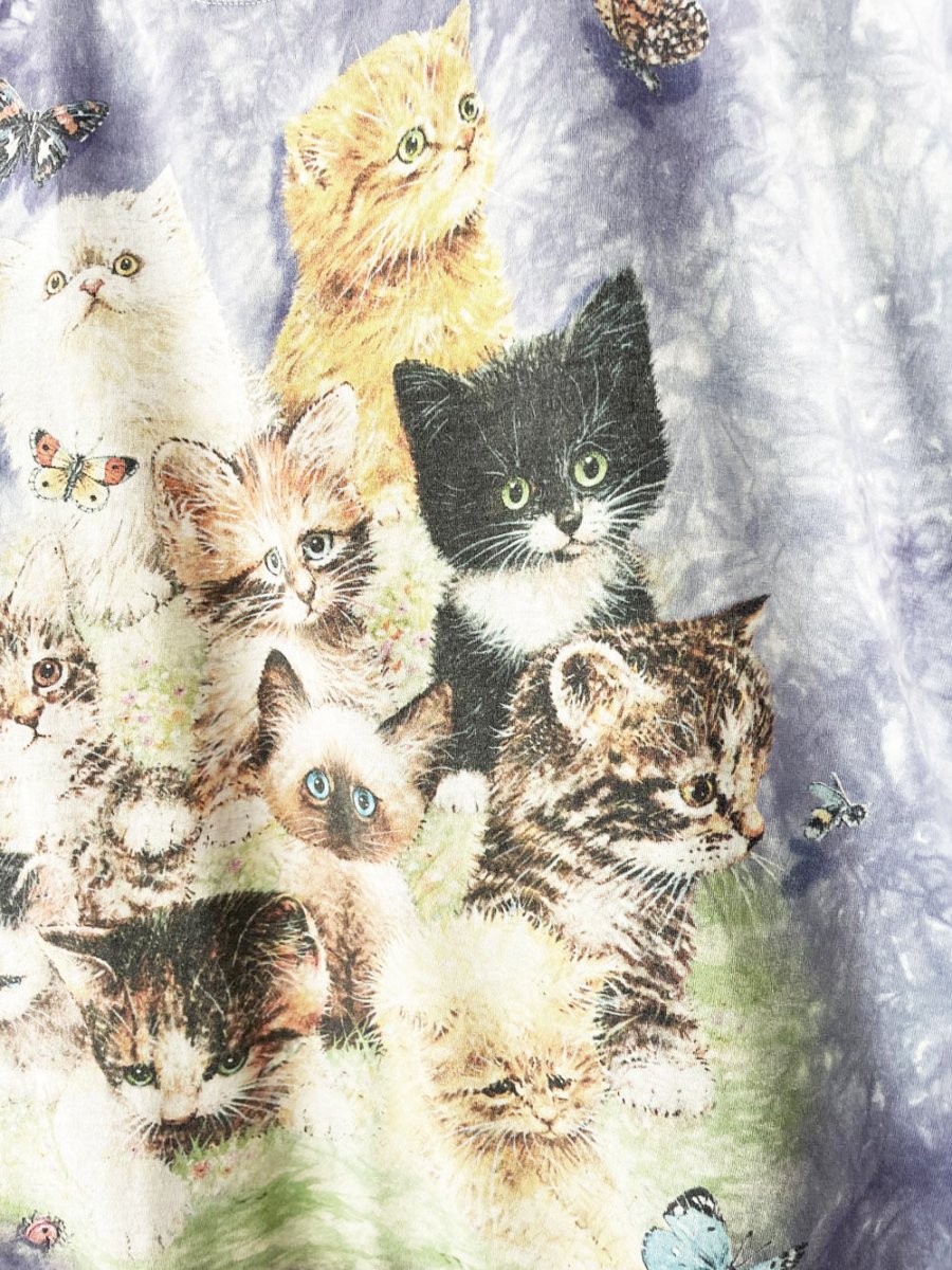 vintage 00s the mountains kittens + butterflies tie dye tee | fruit of the loom - good market thrift store