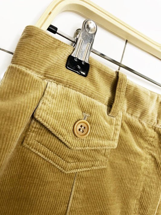 vintage 00s theory corduroy flare knee-length skirt | made in usa - good market thrift store