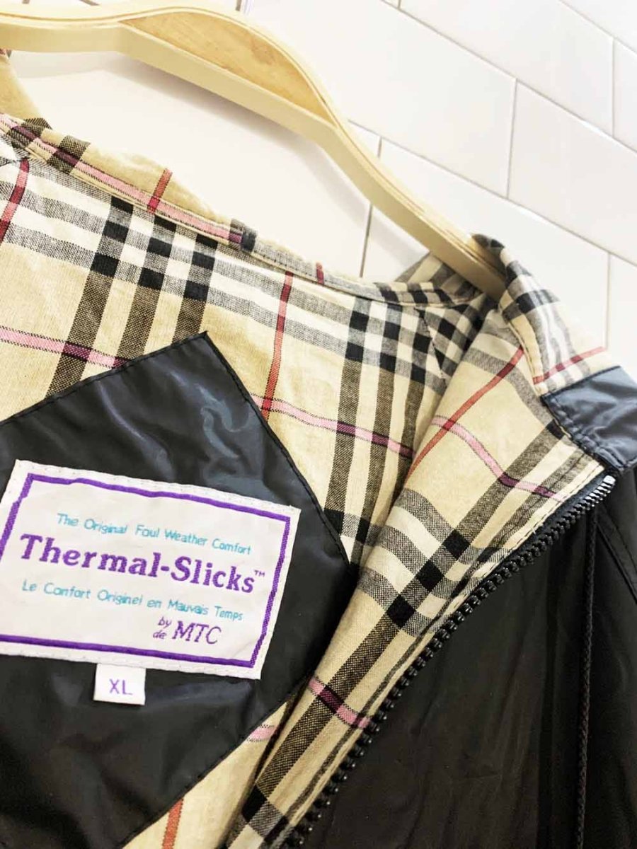 vintage 00s thermal slicks rain coat | original foul weather comfort - good market thrift store
