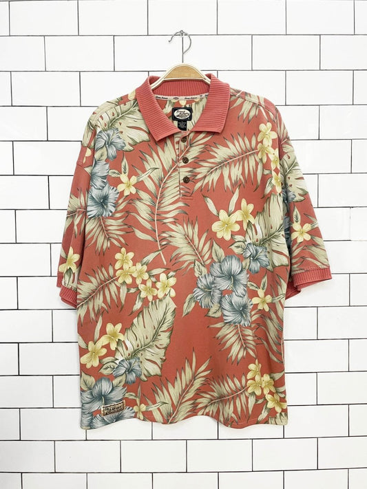 vintage 00s tommy bahama ribbed-collar resort polo - good market thrift store