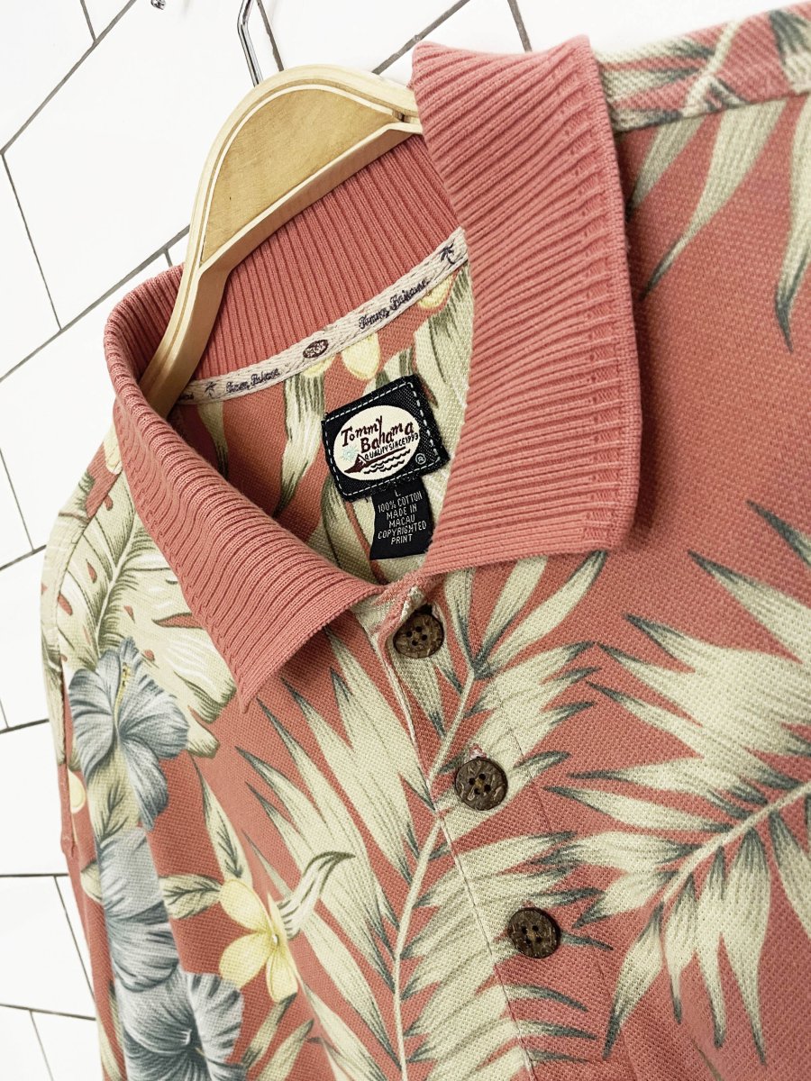 vintage 00s tommy bahama ribbed-collar resort polo - good market thrift store