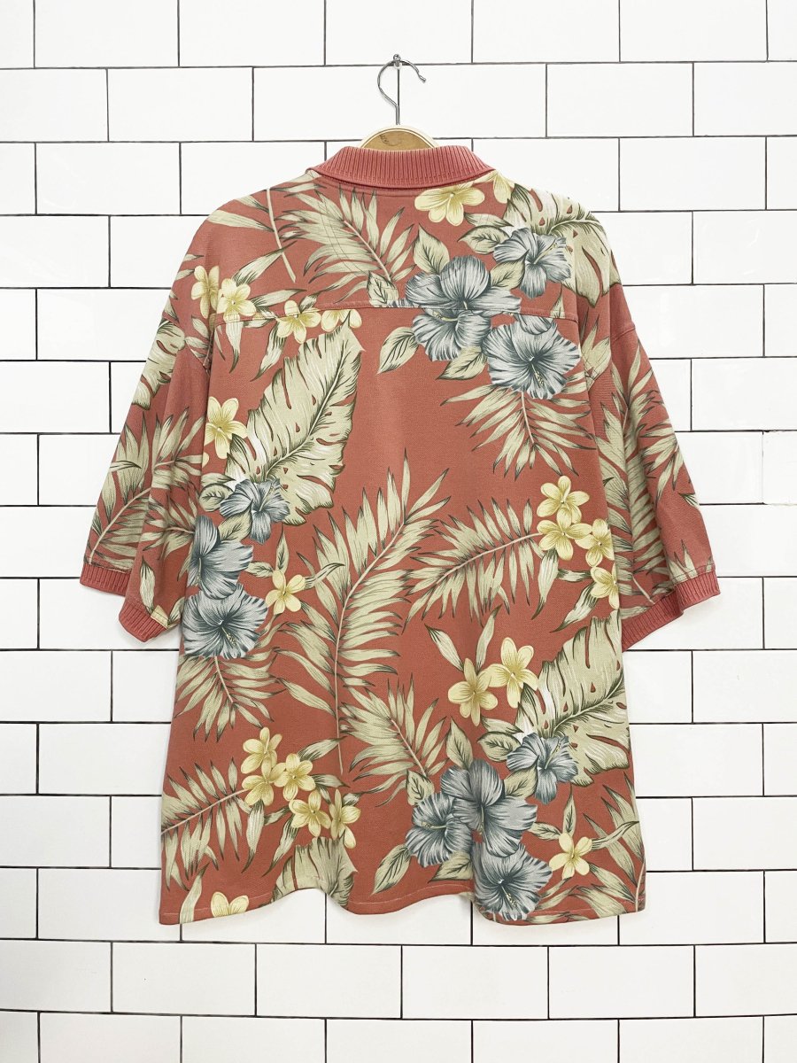 vintage 00s tommy bahama ribbed-collar resort polo - good market thrift store