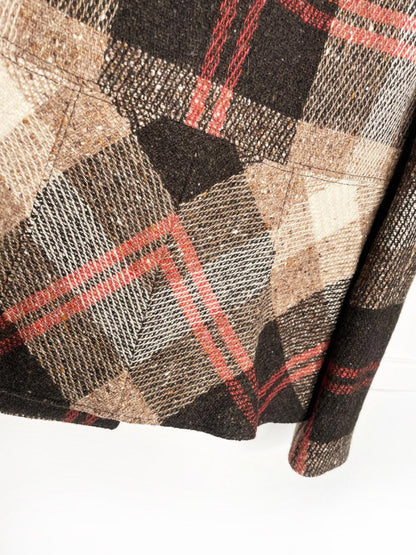 vintage 00s valentino mink - trim 100% wool tweed jacket | silk lining - good market thrift store