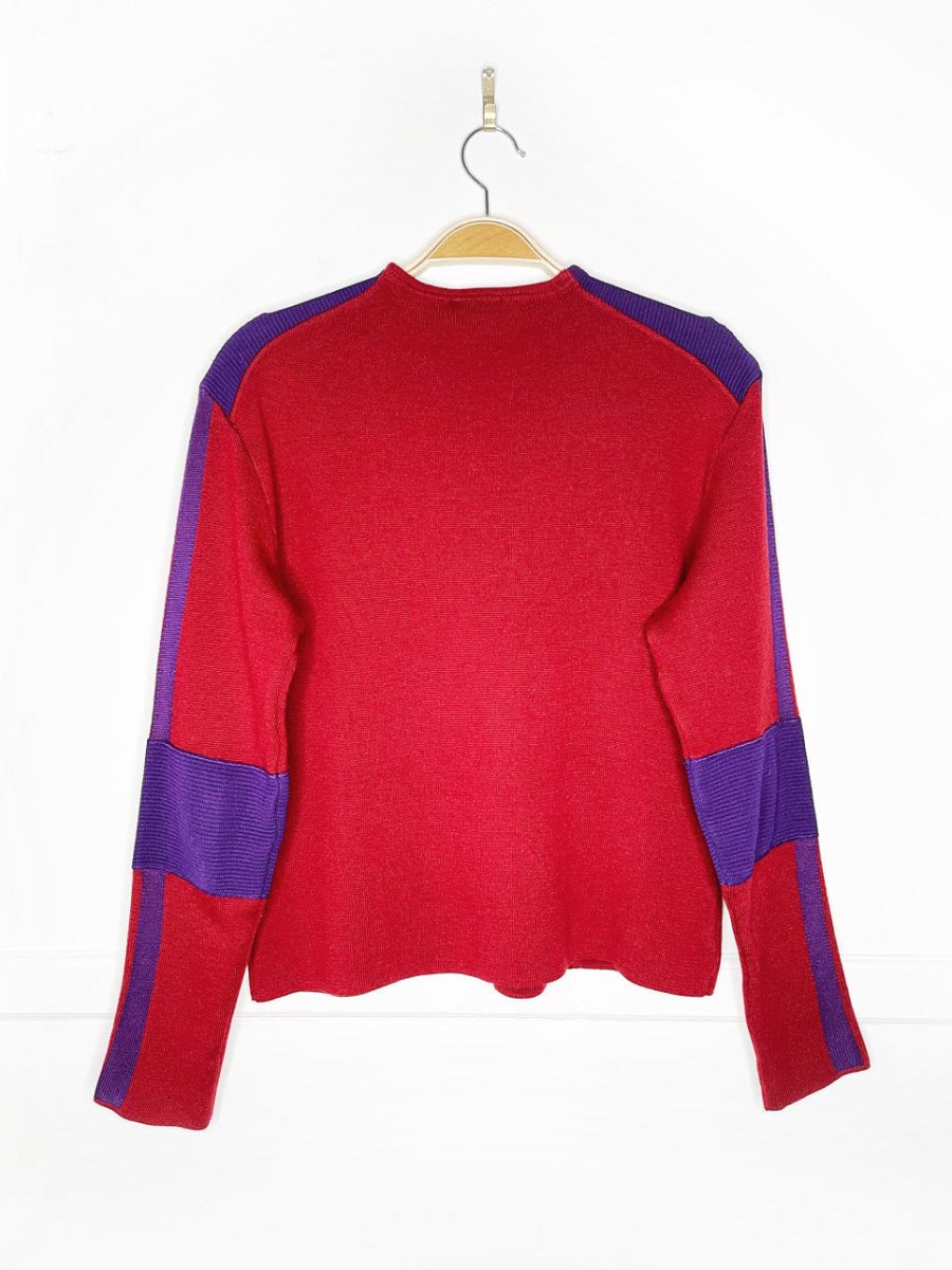 vintage 00s versace sport wool colour block sweater - good market thrift store