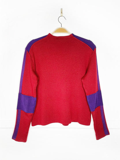 vintage 00s versace sport wool colour block sweater - good market thrift store