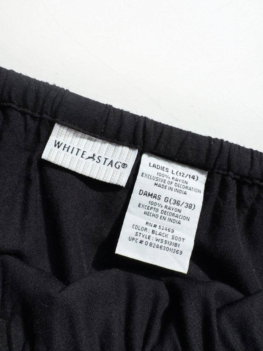 vintage 00s white stag boho tiered full maxi skirt | made in India - good market thrift store