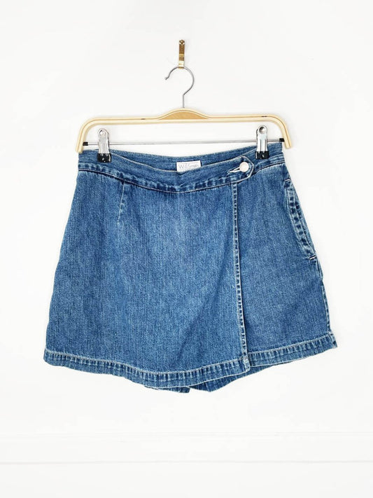 vintage 00s willi smith denim wrap skort - good market thrift store