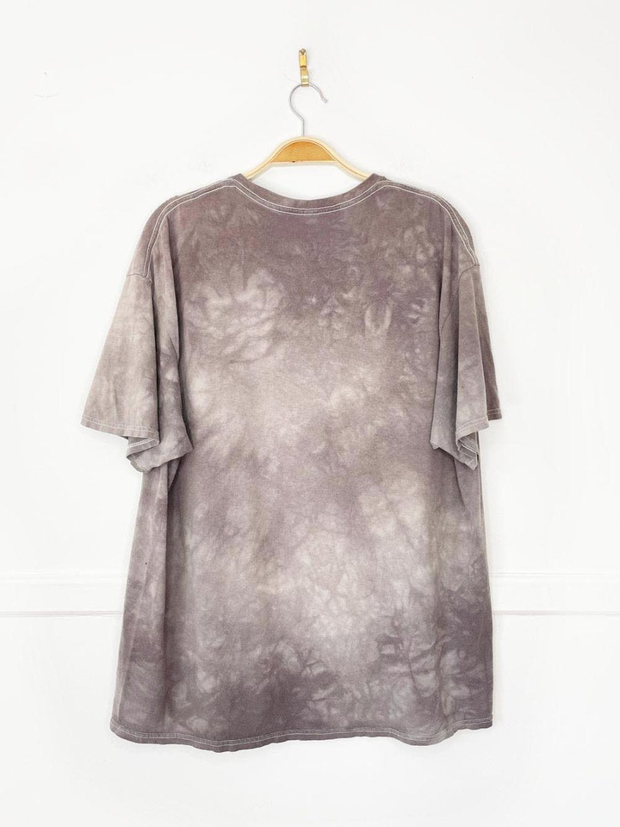 vintage 00s wolf face tie dye tee | mike sanford | 3D tees - good market thrift store