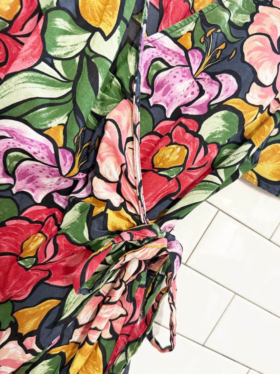 vintage 00s zara floral wrap mini dress - good market thrift store