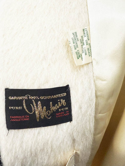 vintage 100% mohair double breasted belted coat | made in England - good market thrift store