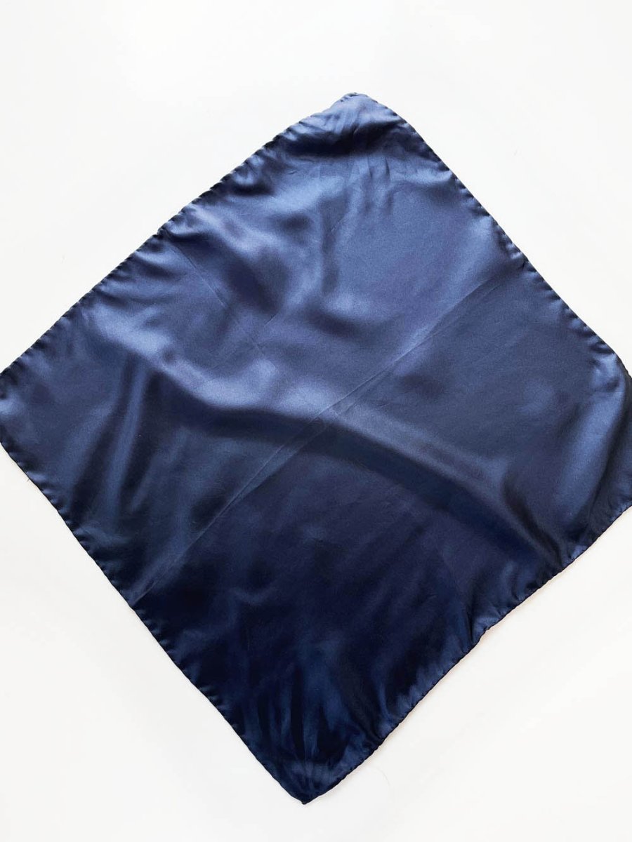 vintage 100% silk square scarf | hand - rolled edge - good market thrift store