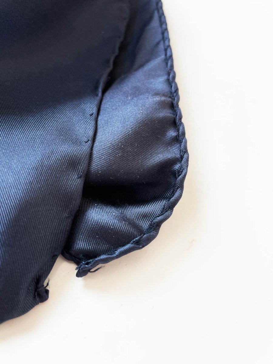 vintage 100% silk square scarf | hand - rolled edge - good market thrift store