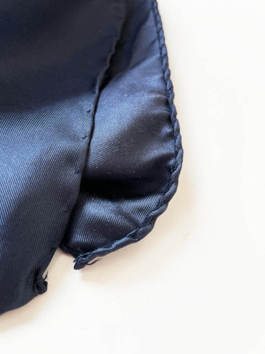 vintage 100% silk square scarf | hand - rolled edge - good market thrift store