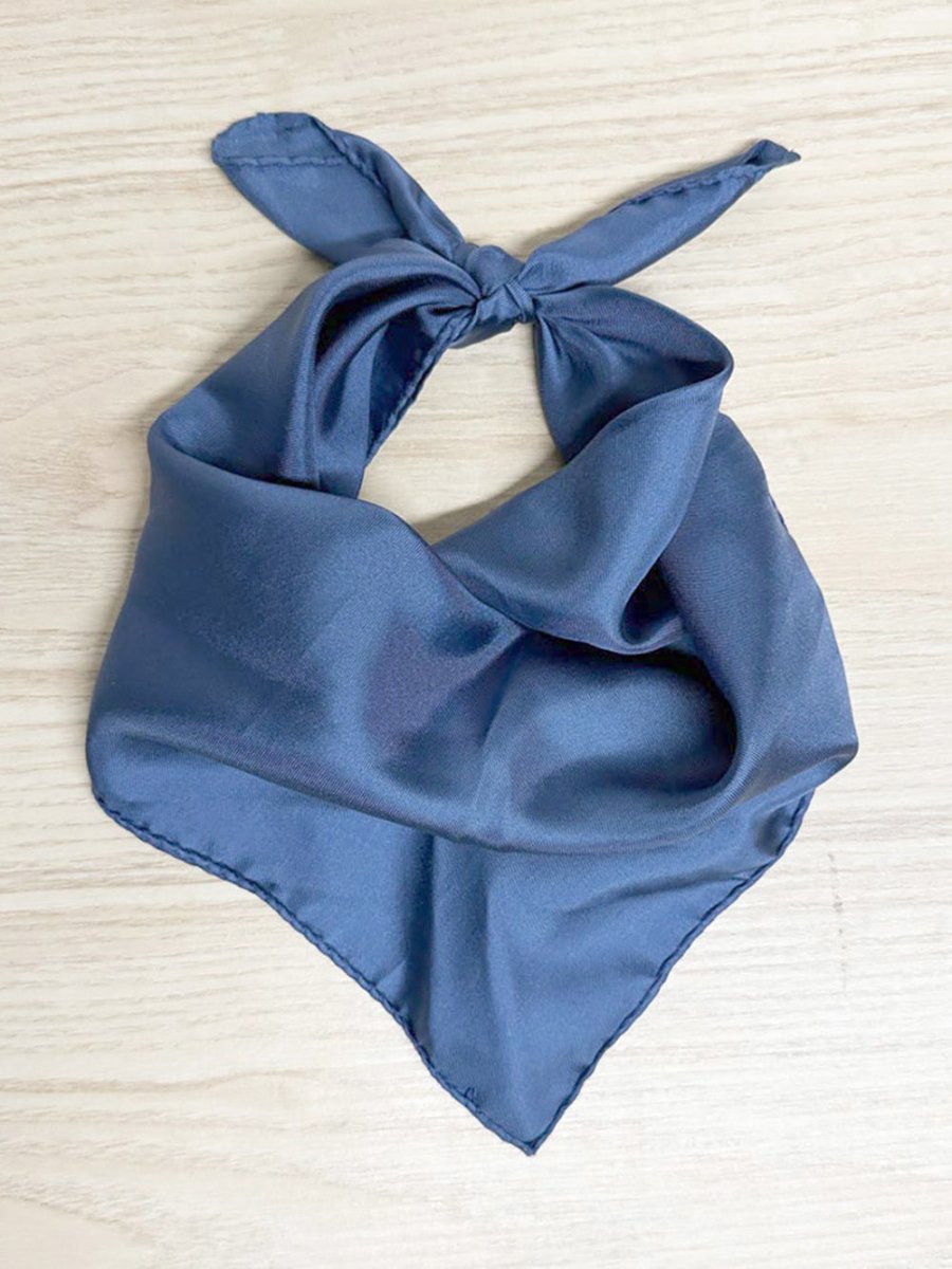 vintage 100% silk square scarf | hand - rolled edge | made in Italy - good market thrift store