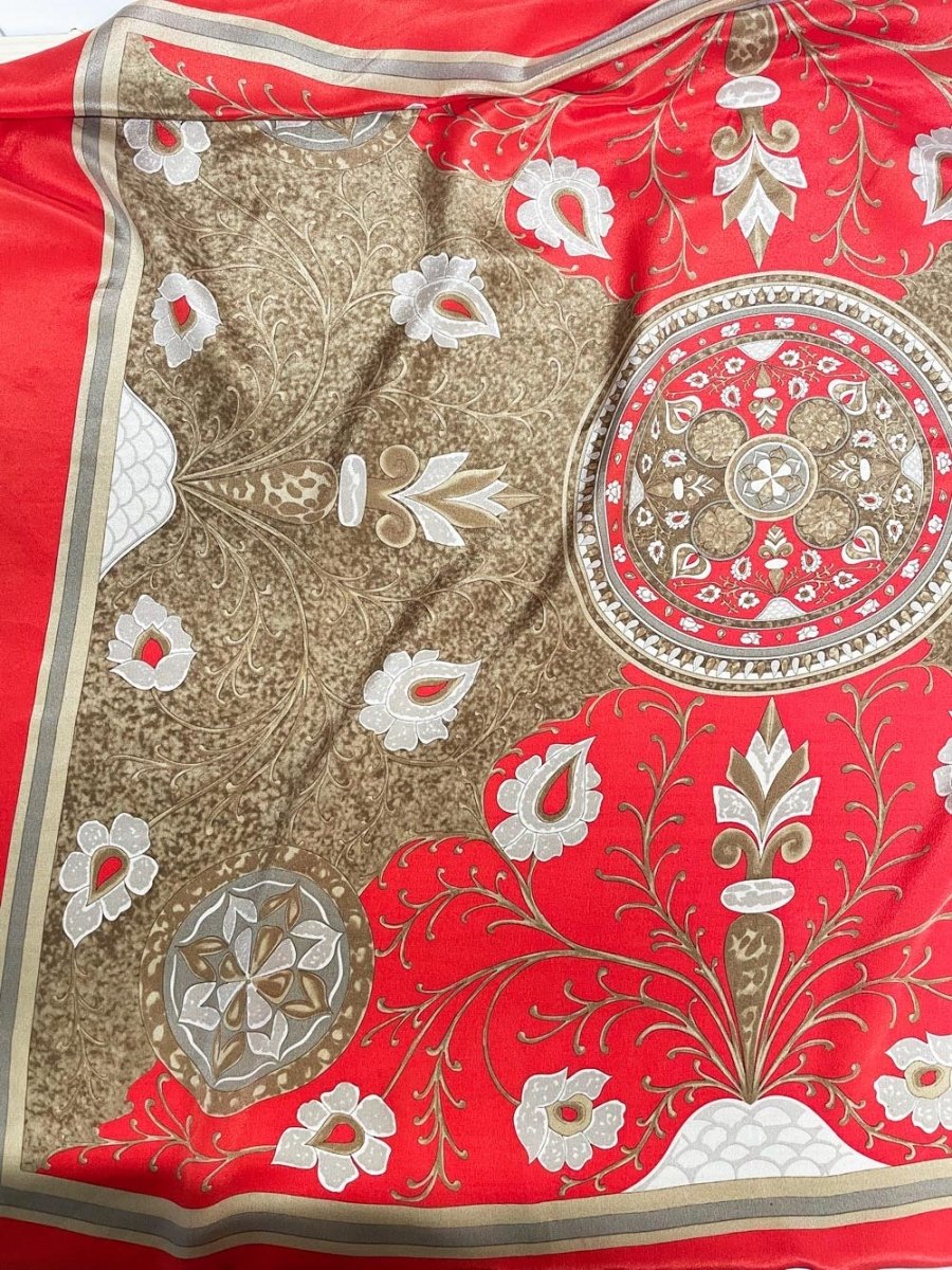 vintage 100% silk xl scarf - good market thrift store