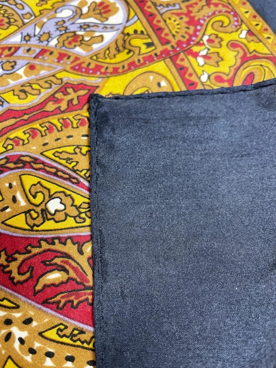 vintage 100% silk xl square scarf - good market thrift store
