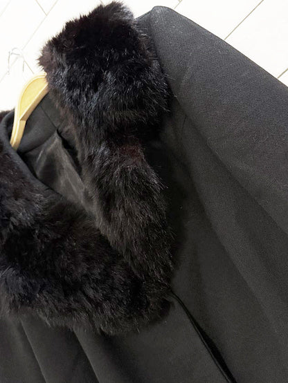 vintage 100% wool real fur trim penny lane coat | made in Canada - good market thrift store