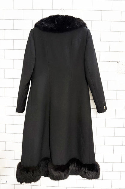 vintage 100% wool real fur trim penny lane coat | made in Canada - good market thrift store
