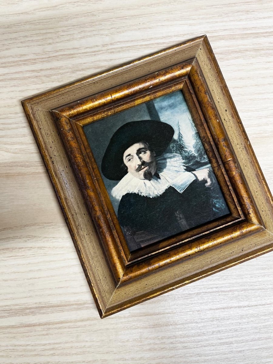 vintage 1626 Portrait of Isaak Massa framed print | Frans Hals - good market thrift store