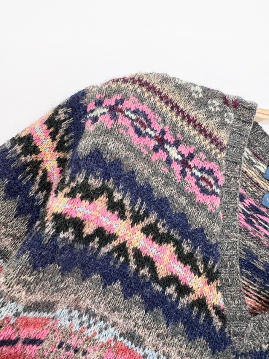 vintage 2012 polo ralph lauren wool-alpaca fair isle knit sweater - good market thrift store