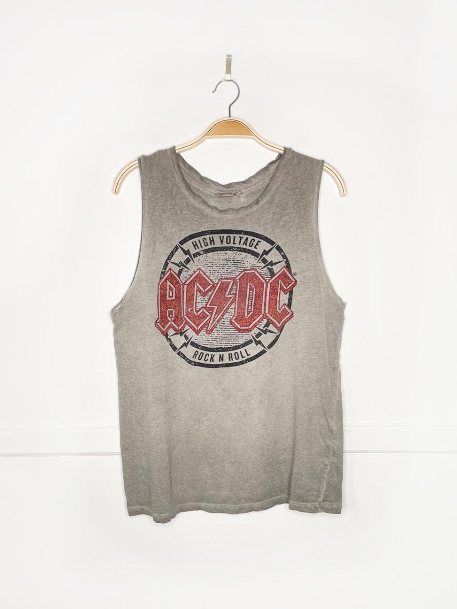 vintage 2014 acdc high voltage sleeveless band tee - good market thrift store