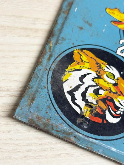 vintage 50s animal carnival ring toss tin poster - good market thrift store