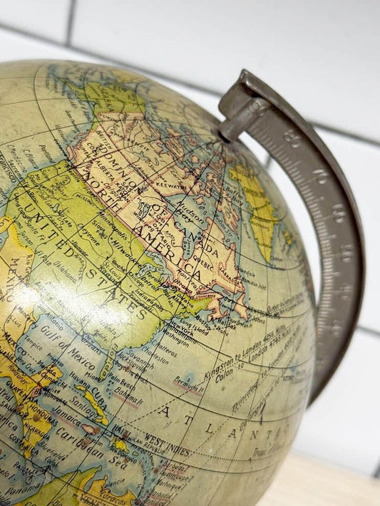 vintage 50s chad valley mini tin globe | made in England - good market thrift store