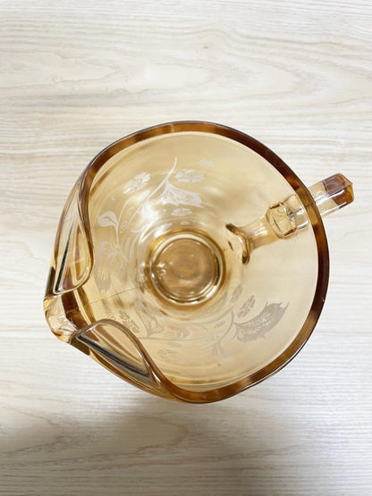 vintage 50s jeanette marigold pitcher | carnival glass - good market thrift store