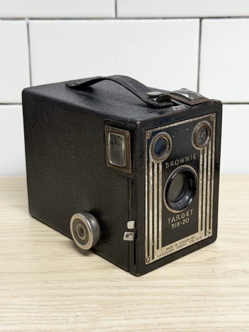 vintage 50s kodak brownie target six - 20 box camera | made in Canada - good market thrift store