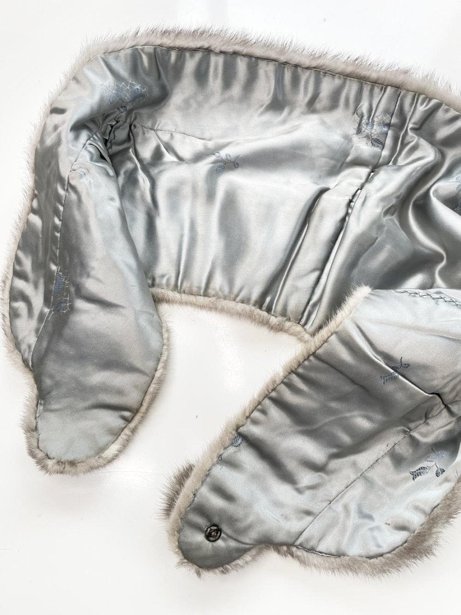 vintage 50s mink shawl wrap collar - good market thrift store