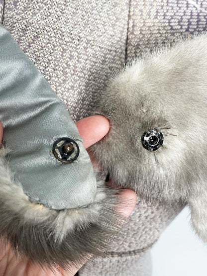 vintage 50s mink shawl wrap collar - good market thrift store