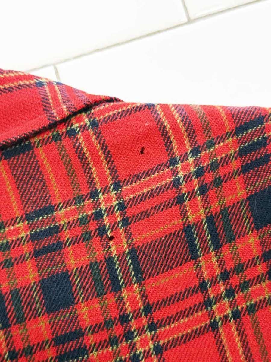 vintage 50s pendleton 100% wool tartan plaid button shirt jacket - good market thrift store