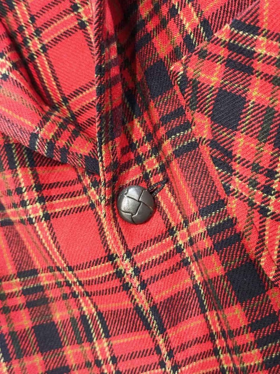 vintage 50s pendleton 100% wool tartan plaid button shirt jacket - good market thrift store
