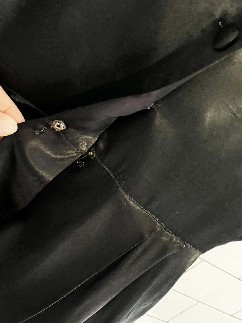 vintage 50s satin pleated shirt a - line midi dress - good market thrift store