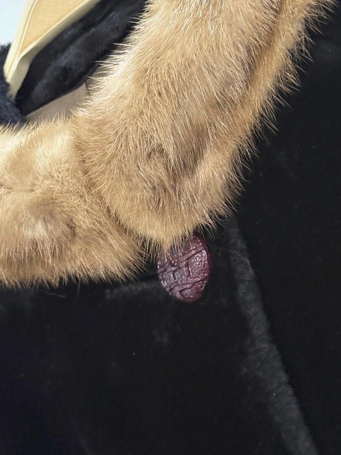 vintage 50s sealura mink collar teddy coat | irving posluns - good market thrift store