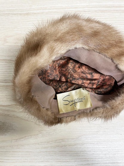 vintage 50s simpsons mink fur hat - good market thrift store