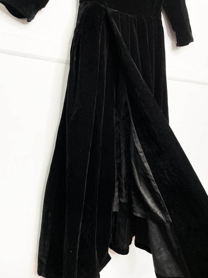 vintage 50s style sweetheart neckline pleated full midi dress | pin up - good market thrift store