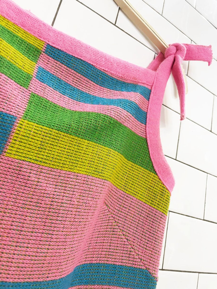 vintage 60s ami jr knit colour block mini dress - good market thrift store