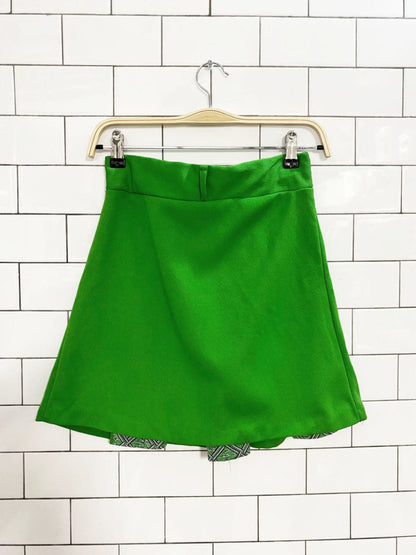 vintage 60s big pleat detail tennis mini skirt - good market thrift store