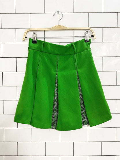 vintage 60s big pleat detail tennis mini skirt - good market thrift store