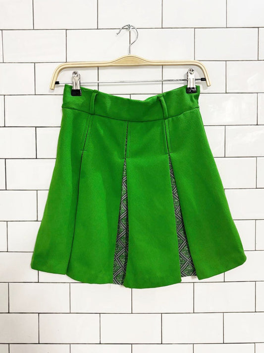 vintage 60s big pleat detail tennis mini skirt - good market thrift store