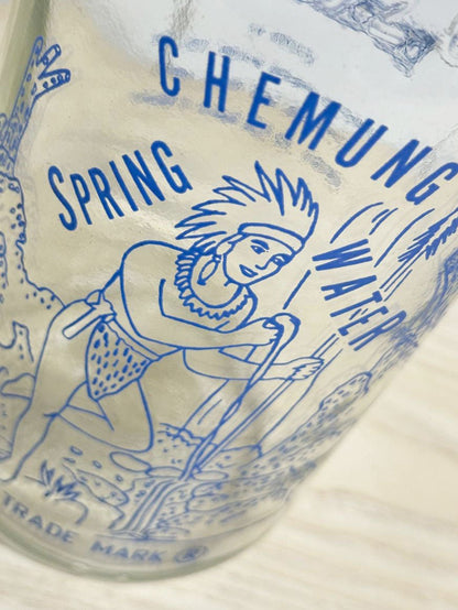 vintage 60s chemung new york spring water glass bottle - good market thrift store
