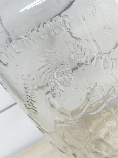 vintage 60s chemung new york spring water glass bottle - good market thrift store