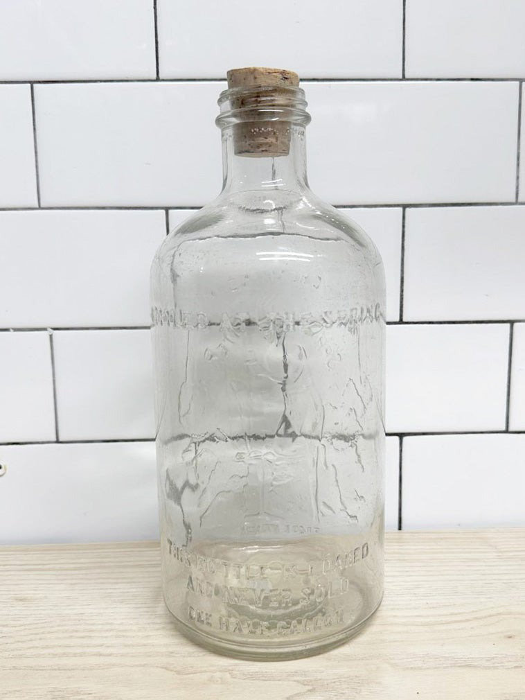 vintage 60s chemung new york spring water glass bottle - good market thrift store