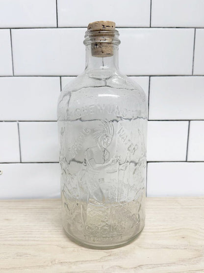 vintage 60s chemung new york spring water glass bottle - good market thrift store