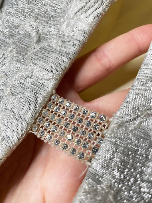 vintage 60s daymor original silver brocade open bell sleeve dress - good market thrift store