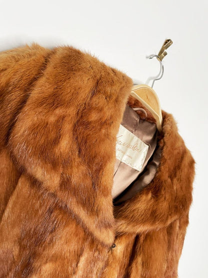 vintage 60s eartons mink fur princess cut short coat | fur salon - good market thrift store