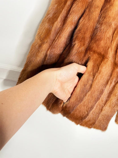 vintage 60s eartons mink fur princess cut short coat | fur salon - good market thrift store