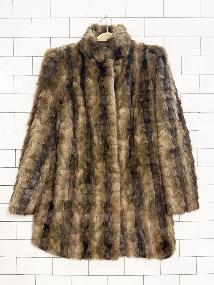 vintage 60s edward reilly & co. mink stripe fur coat | made in Canada - good market thrift store