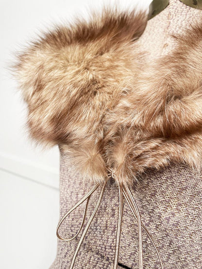 vintage 60s fox fur lapel stole collar - good market thrift store